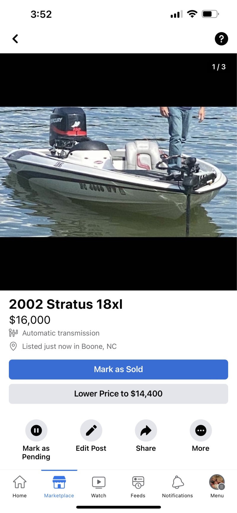 Boats For Sale in Tennessee by owner | 2002 Stratos 18xl