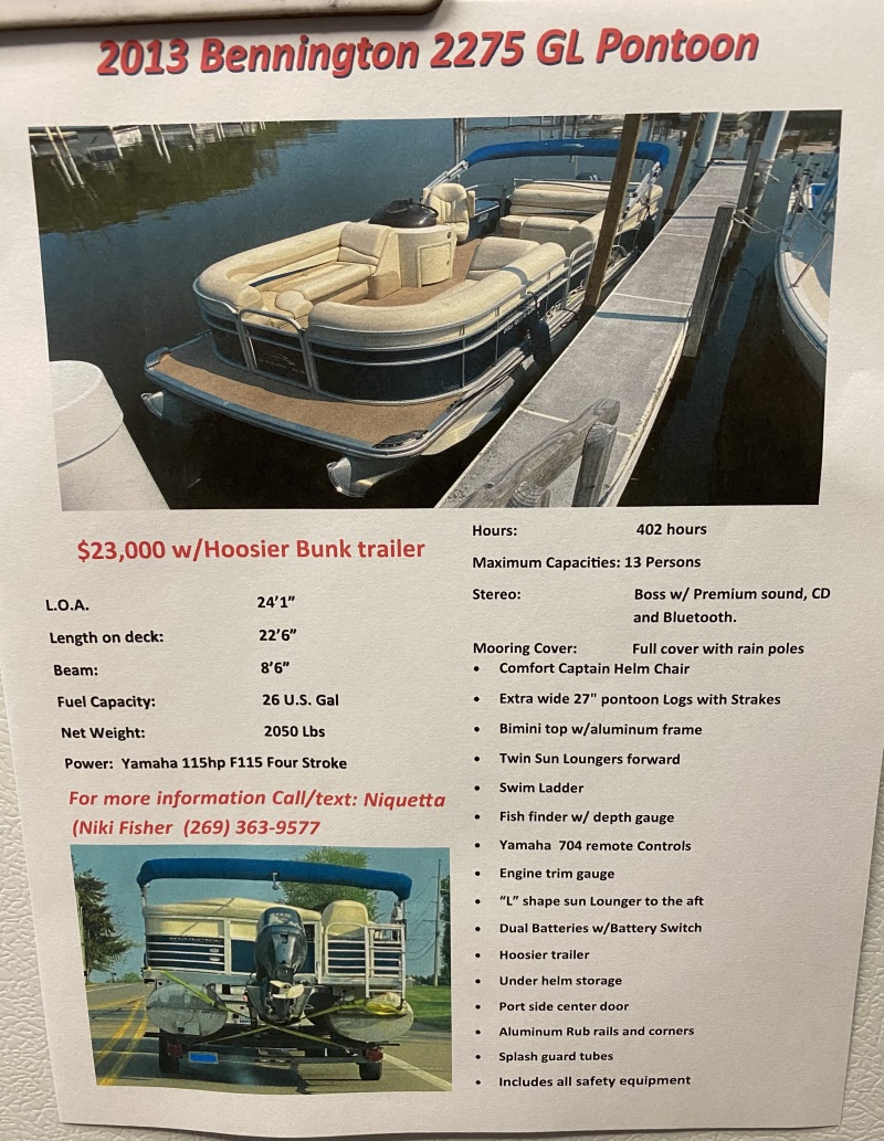 Boats For Sale in South Bend, Indiana by owner | 2013 Bennington 2275 GL